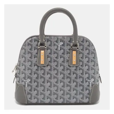 Goyard Grey Goyardine Coated Canvas and Leather Mini Vendome Satchel