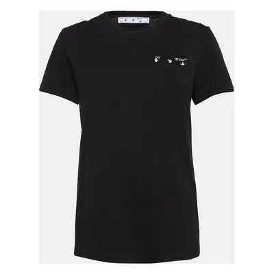 Off-White Black Liquid Melt Arrow Logo Cotton T-Shirt