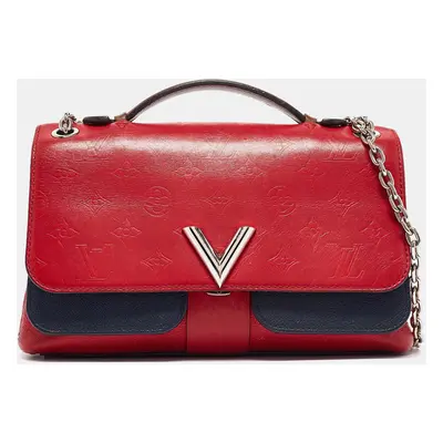 Louis Vuitton Red/Blue Monogram Leather Very Chain Bag