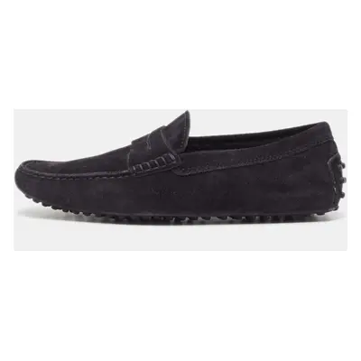 Tod's Black Suede Penny Loafers Size