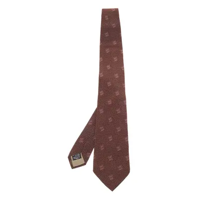 Giorgio Armani Brown Printed Silk Tie