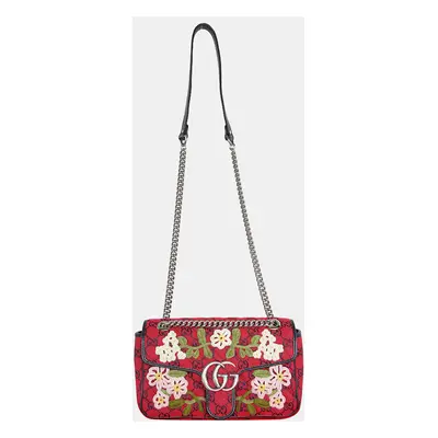 Gucci Red Canvas GG Shoulder Bag