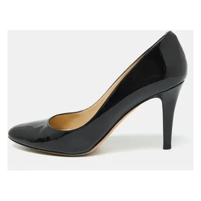 Jimmy Choo Black Patent Leather Bridget Round Toe Pumps Size