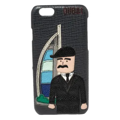 Dolce & Gabbana Black Leather DG Loves Dubai iPhone Cover