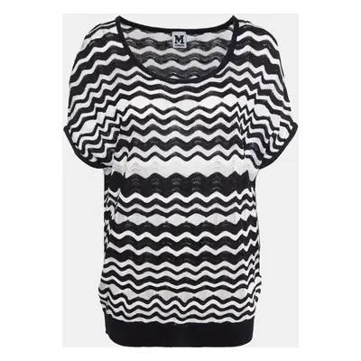 M Missoni Monochrome Patterned Knit Top