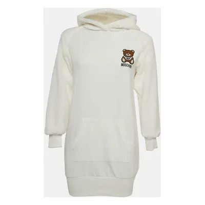 Moschino Teen White Teddy Bear Cotton Hoodie Dress (12 Yrs)