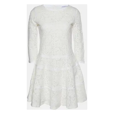 See by Chloe White Crochet Lace Fit & Flare Dress