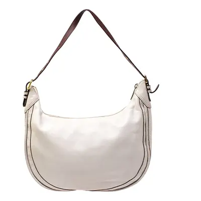 Michael Michael Kors Beige/Brown Leather Hobo