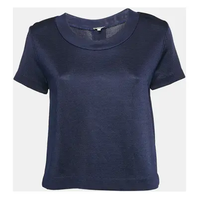 Kenzo Navy Blue Knit Button Detail Top