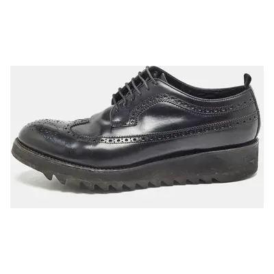 Dsquared2 Black Brogue Leather Lace Up Derby Size