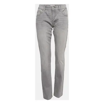 Isabel Marant Etoile Light Grey Side Trim Denim Purder Jeans Waist 33"