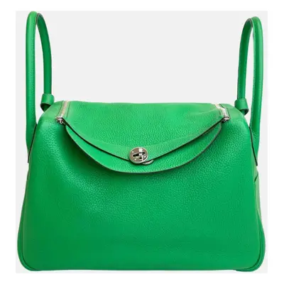 Hermes Green Togo Leather Lindy Shoulder Bag