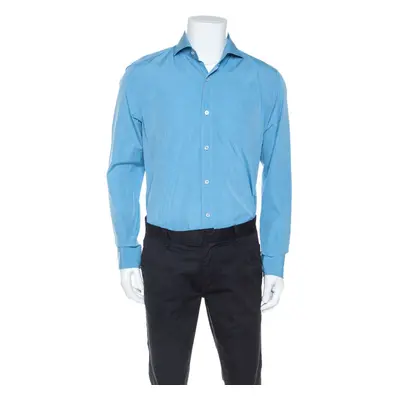 Tom Ford Blue Pinpoint Cotton Classic Fit Shirt