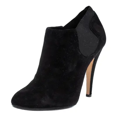 Casadei Black Suede Ankle Boots Size