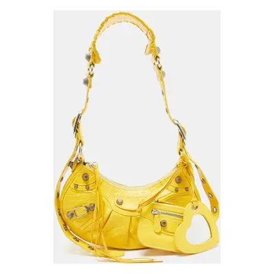 Balenciaga Mustard Leather Le Cagole Shoulder Bag