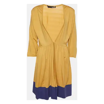 Love Moschino Yellow Knit Hook Front Shrug