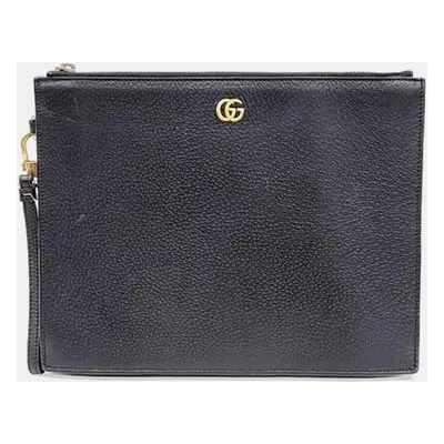 Gucci Black Leather Marmont Clutch Bag