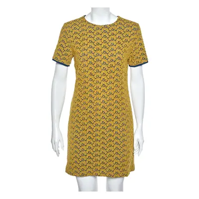 Diane von Furstenberg Yellow Lace Contrast Lined Shift Dress