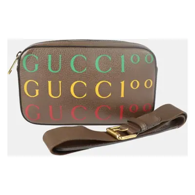 Gucci Multi Leather 100th Anniversary Logo Belt Bag