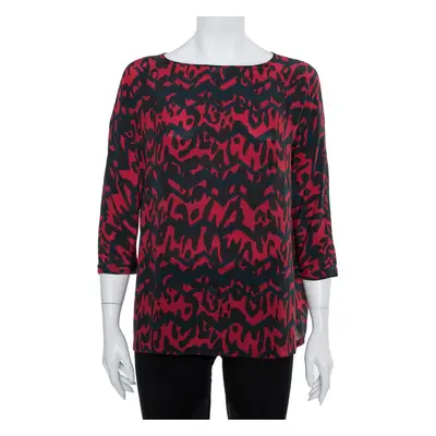 M Missoni Multicolor Printed Silk Oversized Top