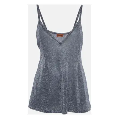 Missoni Metallic Blue V-Neck Camisole