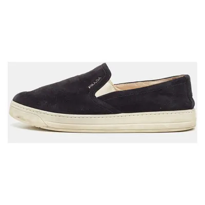 Prada Sport Black Suede Slip On Sneakers Size 38.5