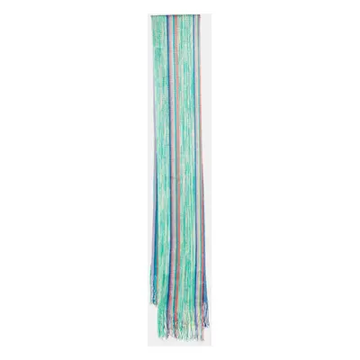 Missoni Multicolor Striped Knit Fringed Stole