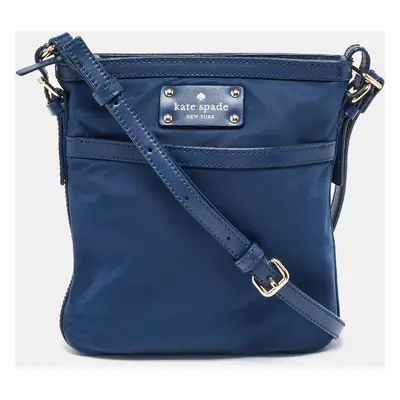 Kate Spade Blue Nylon and Leather Crossbody Bag