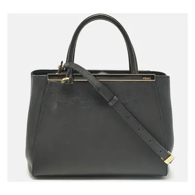 Fendi Black Leather 2Jours Tote