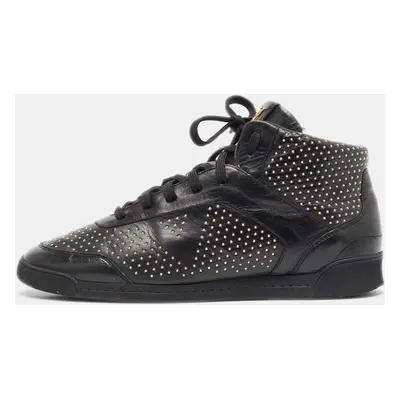 Louis Vuitton Black Leather Studded High Top Sneakers Size