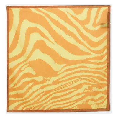 Roberto Cavalli Yellow Printed Cotton Square Scarf