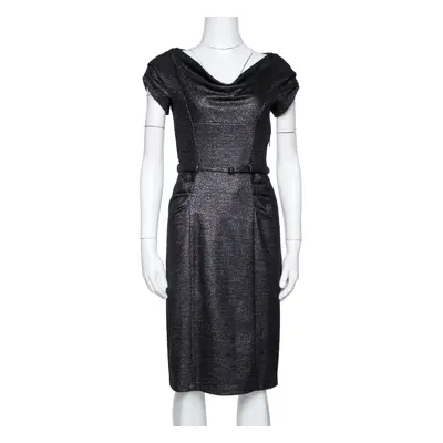 Diane von Furstenberg Black Lurex Wool Blend Ellen Marie Dress