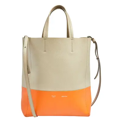 Celine Multicolor Grained Leather Small Vertical Cabas Tote