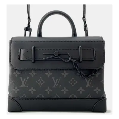 Louis Vuitton Noir Monogram Eclipse Steamer PM Bag