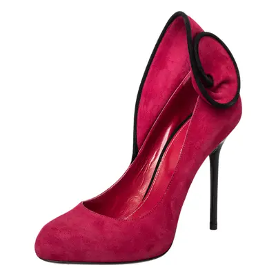 Sergio Rossi Pink Suede Swirl Pumps Size