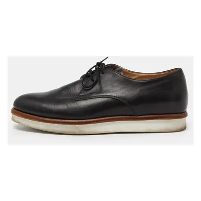 Tod's Black Leather Platform Oxfords Size