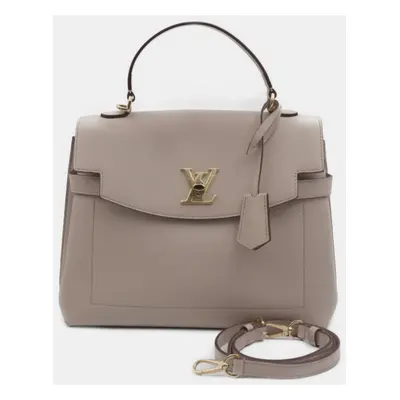 Louis Vuitton Gray Leather Lockme Ever MM Top Handle Bag