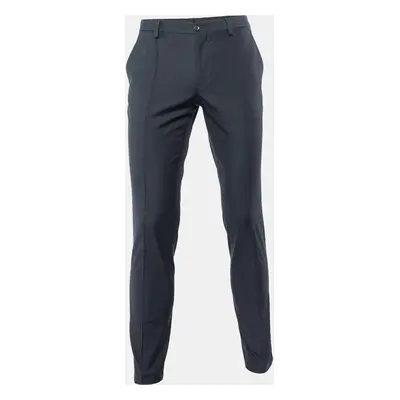 Dolce & Gabbana Black Wool & Silk Blend Tailored Pants