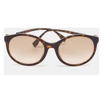 Fendi Havana Gradient FF0362/F Round Sunglasses