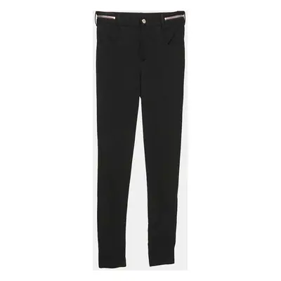 Givenchy Black Stretch Knit Zip Detail Leggings