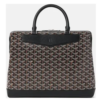 Goyard Black Leather and Signature Canvas Cisaplin Document Case