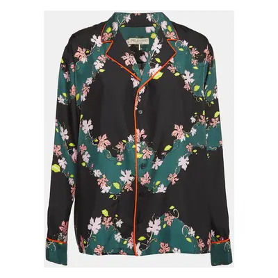 Emilio Pucci Green/Black Printed Silk Shirt