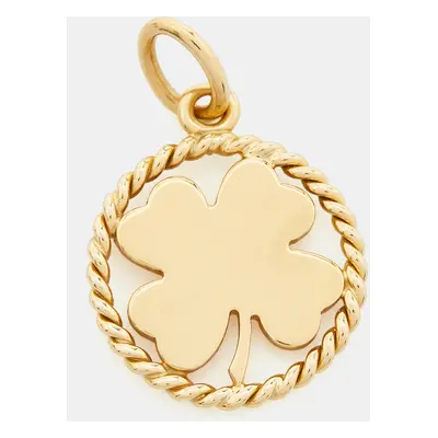 Tiffany & Co. Four Leaf Clover 18k Yellow Gold Round Pendant