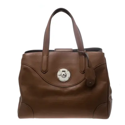 Ralph Lauren Brown Leather Ricky Tote