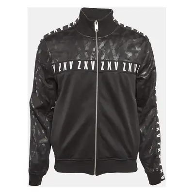 Versus Versace X Zayn Black Printed Jersey Zip-Up Active Jacket