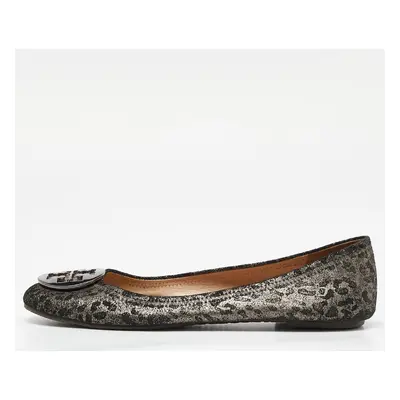 Tory Burch Printed Suede Luisa Micro Ballet Flats Size