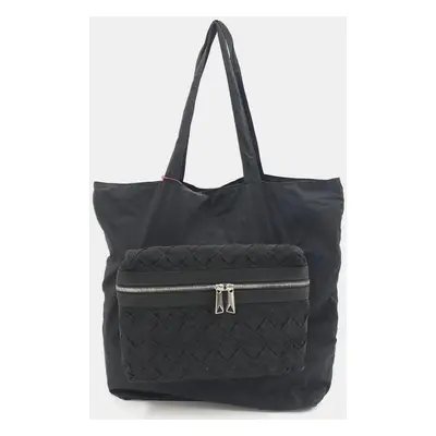 Bottega Veneta Black Canvas Shoulder Bag