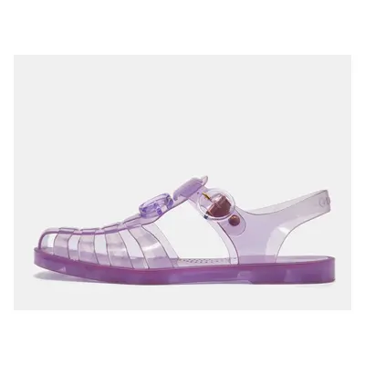 Gucci Purple Jelly GG Logo Embossed Fisherman Flat Sandals Size