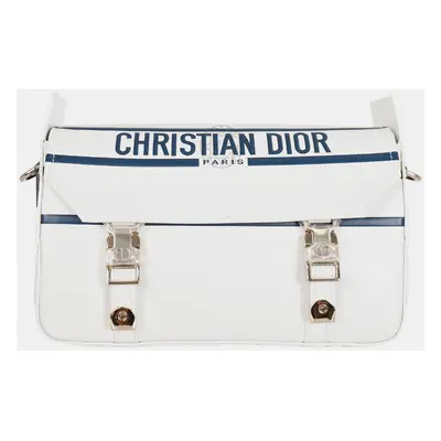 Christian Dior White/ Blue Small DiorCamp Messenger Bag