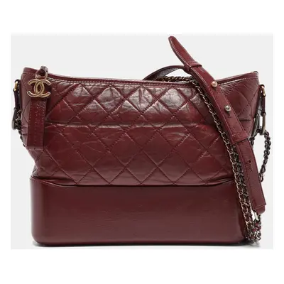 Chanel Red Quilted Leather Gabrielle Hobo